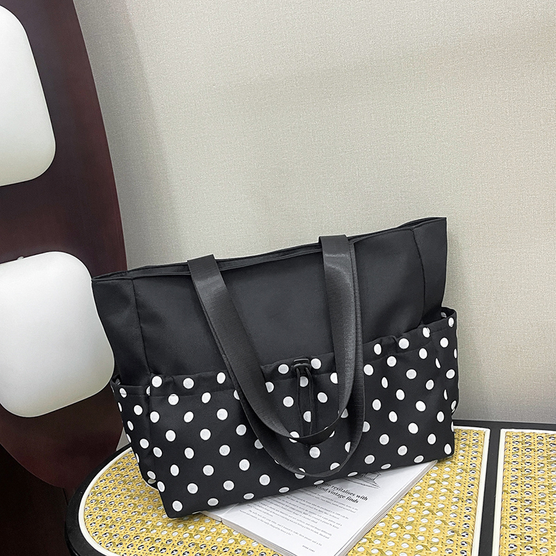 Women'S Work Bags Designer - Korean Polka Dot Patchwork Tote Bag