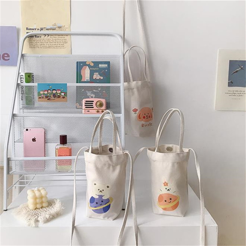 Women Bags In Amazon - Print Canvas Water Bottle Bag with