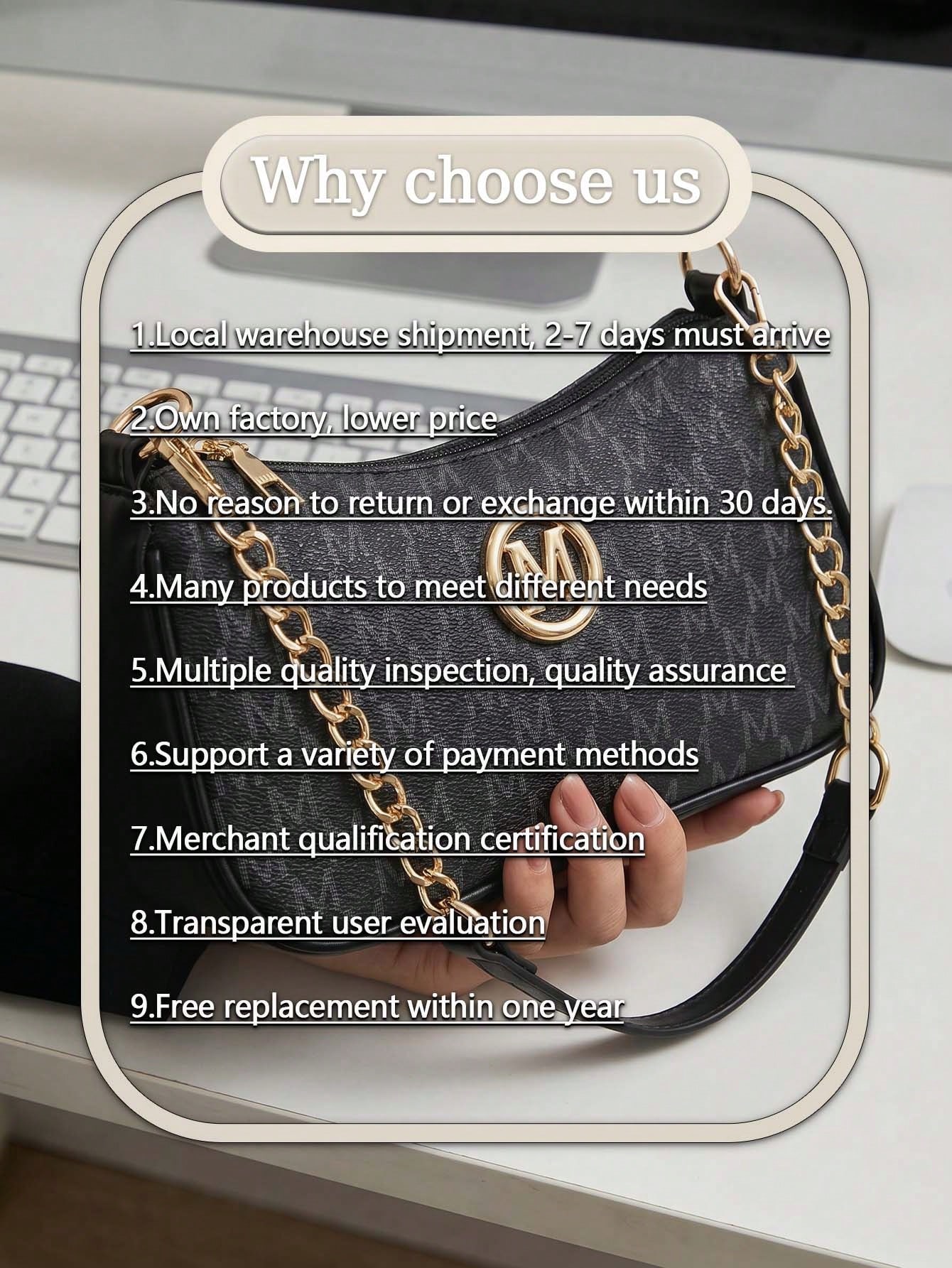 Fashion Classic PU Waterproof  - Women'S Work Bags Designer recension och pris
