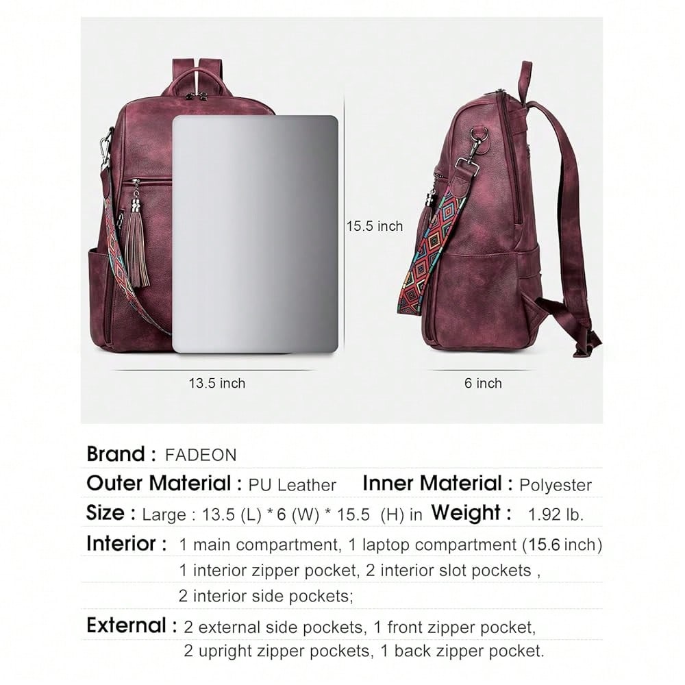 Leather Laptop Backpack For Wo - Women'S Work Bags Designer recension och pris