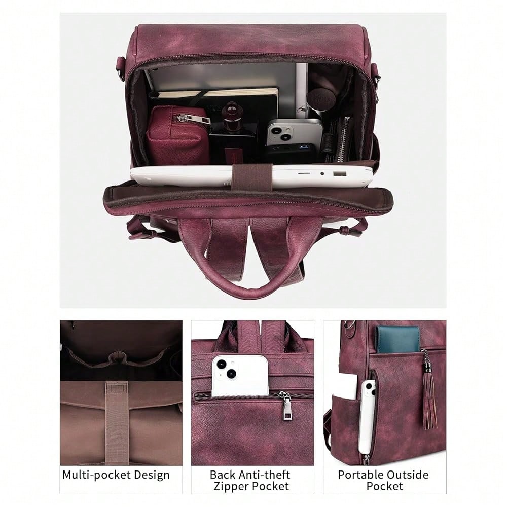 Leather Laptop Backpack For Wo - Women'S Work Bags Designer recension och pris