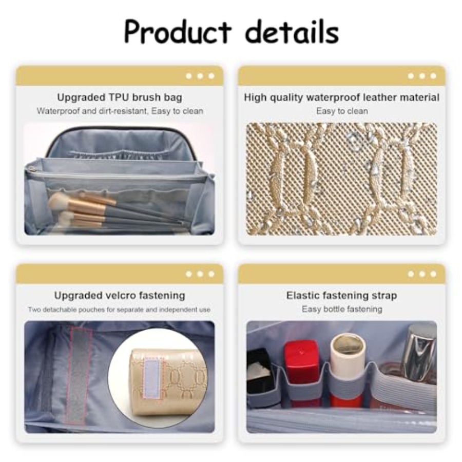 Travel Makeup Bag for Women: C - Women'S Bag recension och pris