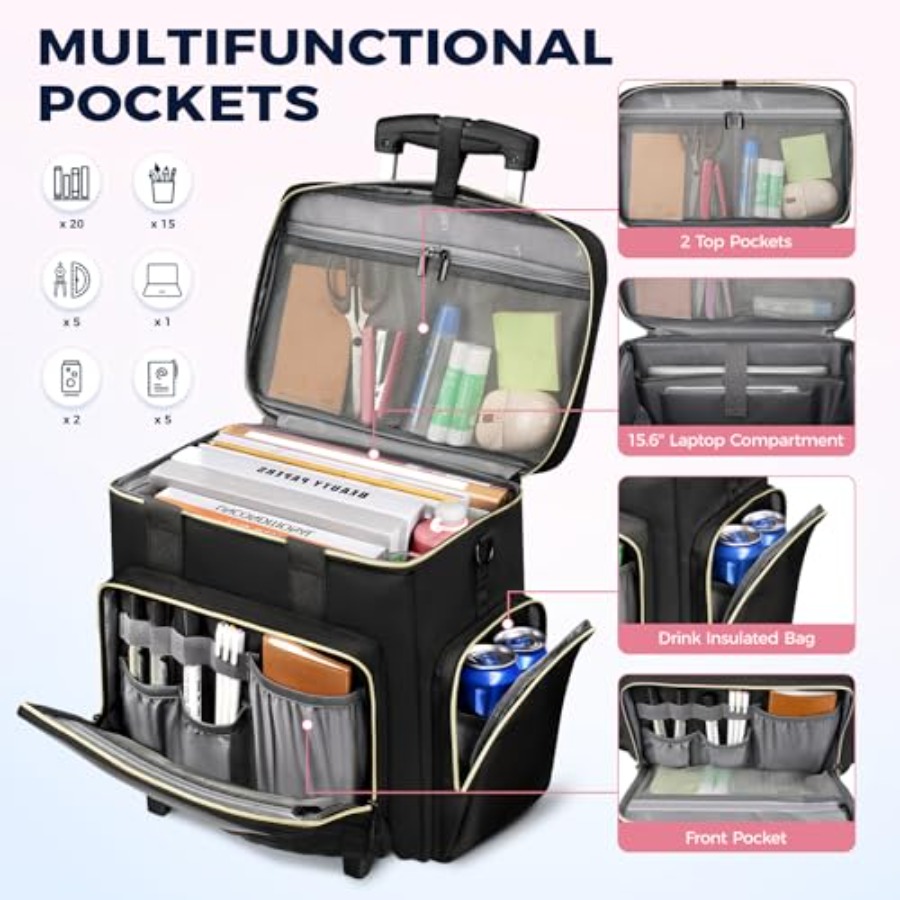 Rolling Teacher Bag, 15.6 Inch - Women'S Bag recension och pris