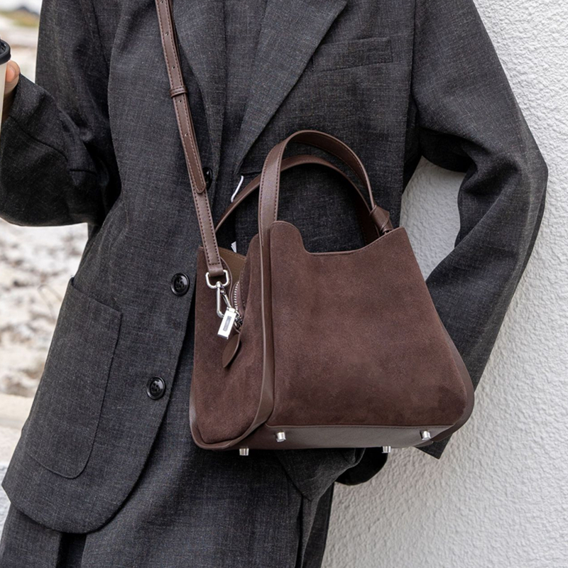 Burminsa Cowhide Suede Genuine - Women'S Work Bags Designer recension och pris