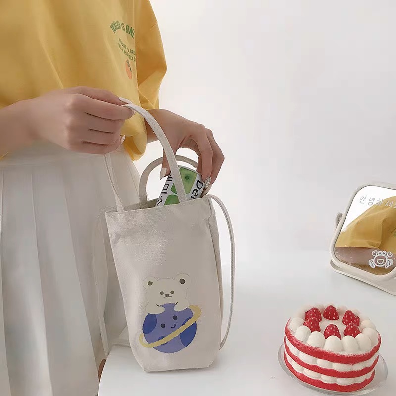 Print Canvas Water Bottle Bag  - Women Bags In Amazon recension och pris