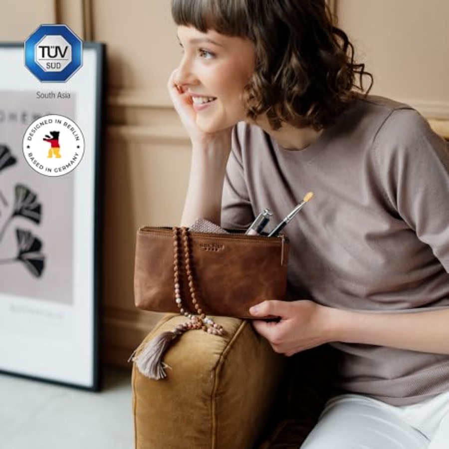 Vintage Genuine Leather Makeup - Women'S Bag recension och pris