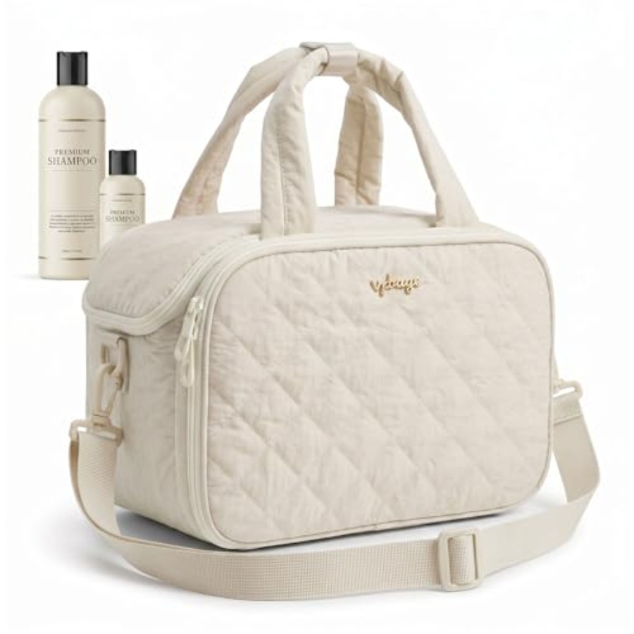 Large Quilted Toiletry Bag for - Women'S Bag recension och pris