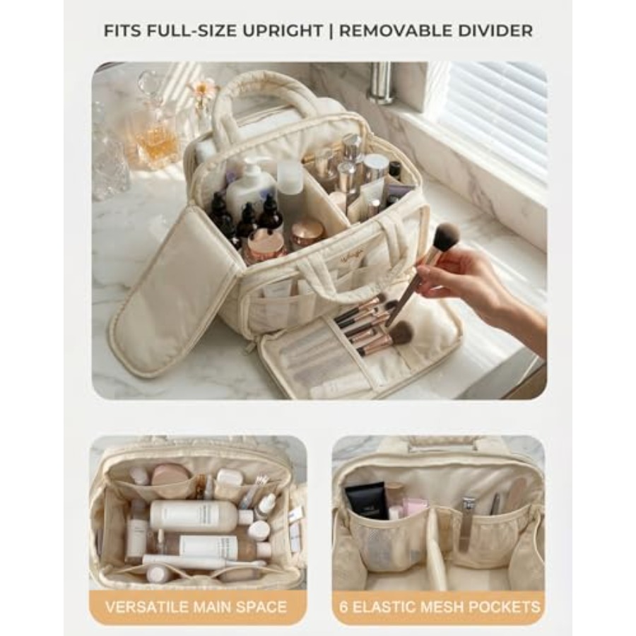 Large Quilted Toiletry Bag for - Women'S Bag recension och pris
