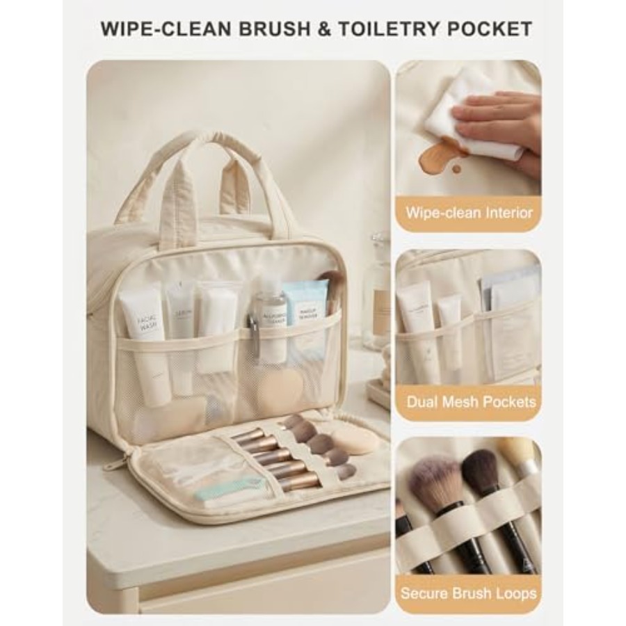 Large Quilted Toiletry Bag for - Women'S Bag recension och pris