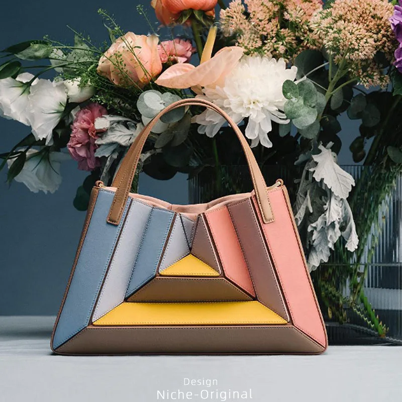 Luxury Colorful Vivid Stripped - Women Bags Polene recension och pris